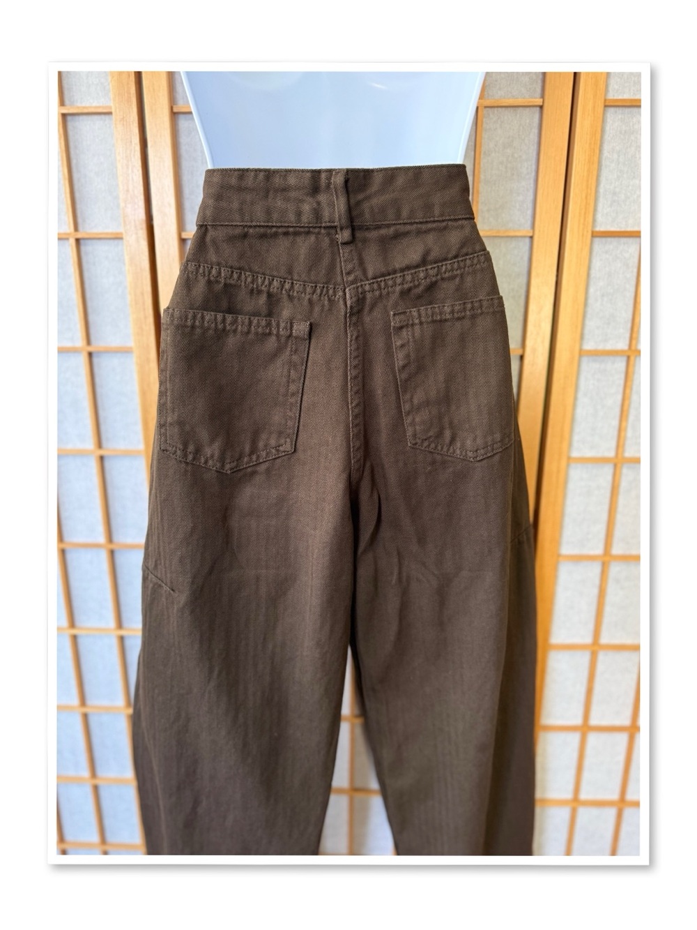 Zara High-Rise Barrel Leg Pants - Picture 5 of 12